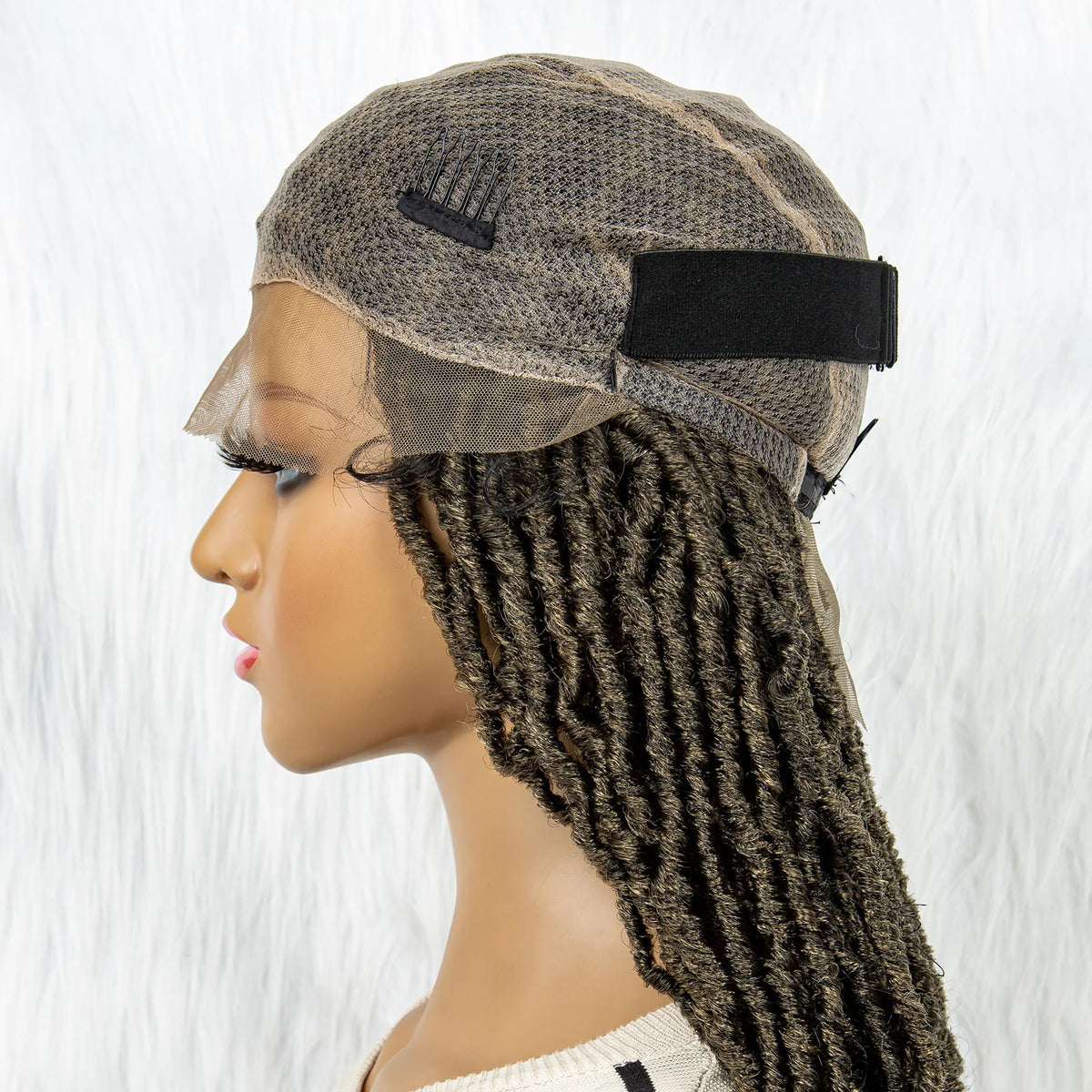 Pink & Blue Braided Wig | Full Lace Butterfly Locs & Dreadlocks