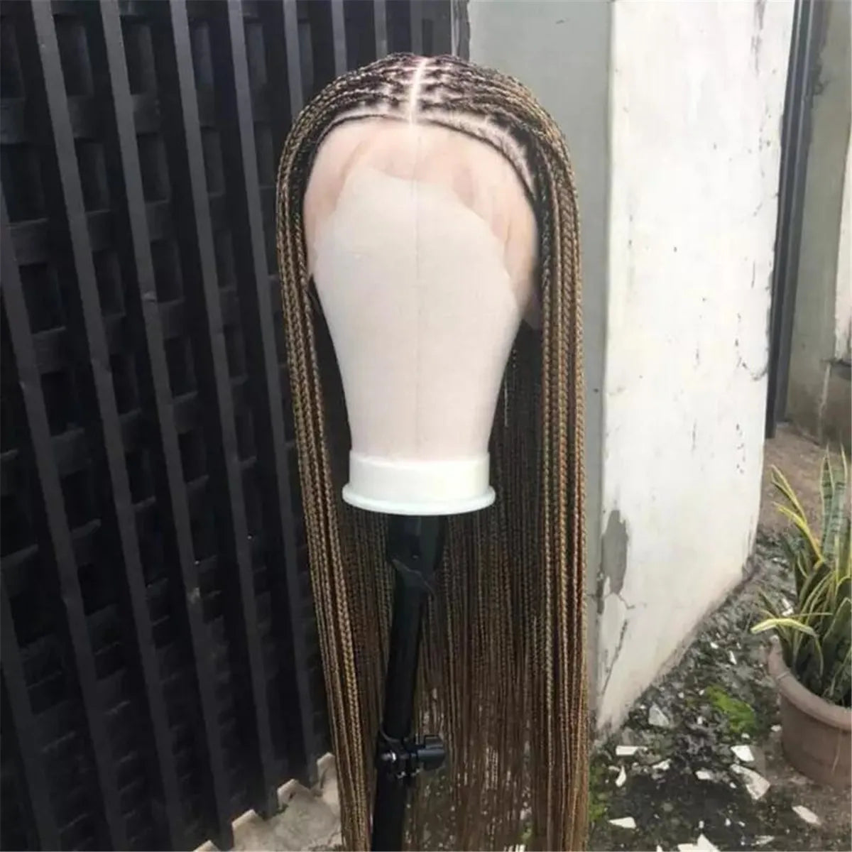 Premium Full Lace Braided Wig | Heat Resistant Synthetic Hair | Natural Look