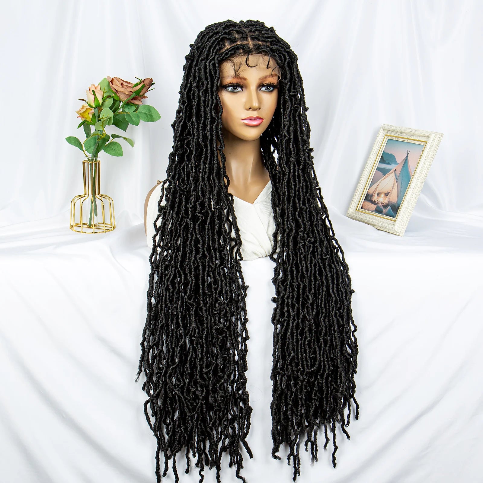 Faux Locs & Dreadlocks Braided Wig | Full Lace Front | Baby Hair | African Inspired Luxegan