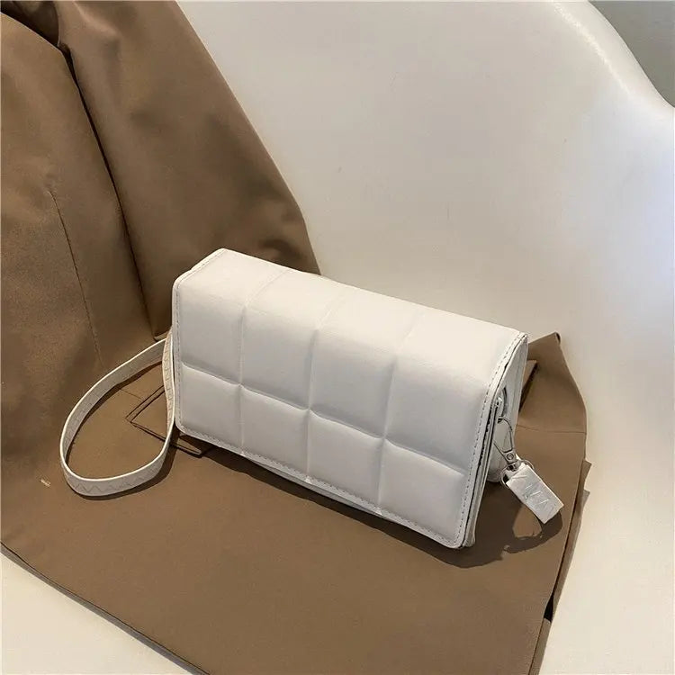 New Designer Small Messenger Handbag | Fashion Trend PU Leather Crossbody Bag for Women | Minimalist Single-Shoulder Travel Purse | Elegant Flap Style Female Handbag Luxegan