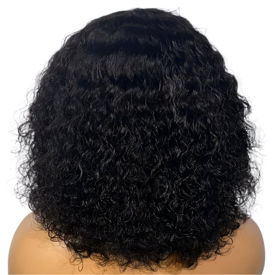 Rebecca Ombre Brown Curly Wig with Bangs | Loose Deep Wavy Brazilian Remy Human Hair Luxegan