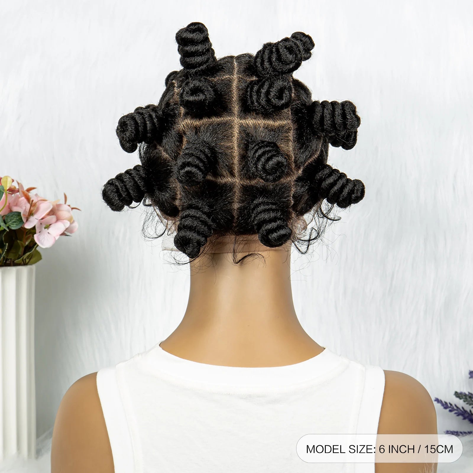 Knotless Braids Wig with Twist Buns | Full Lace African Braiding Hair Luxegan