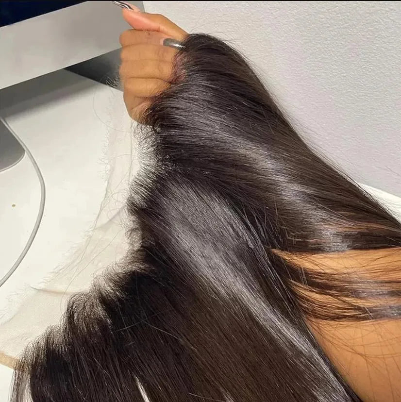 Straight HD Transparent Lace Frontal Wig | 13x4 & 4x4 Lace Closure | Pre-Plucked Human Hair Luxegan
