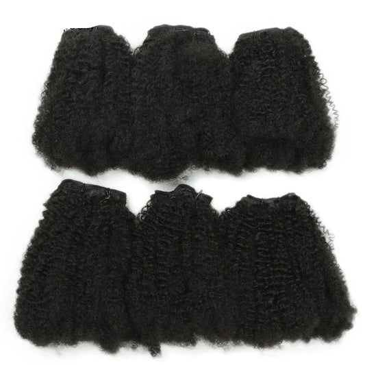 Afro Kinky Curly Synthetic Weft Hair Extensions – Sew In Luxegan