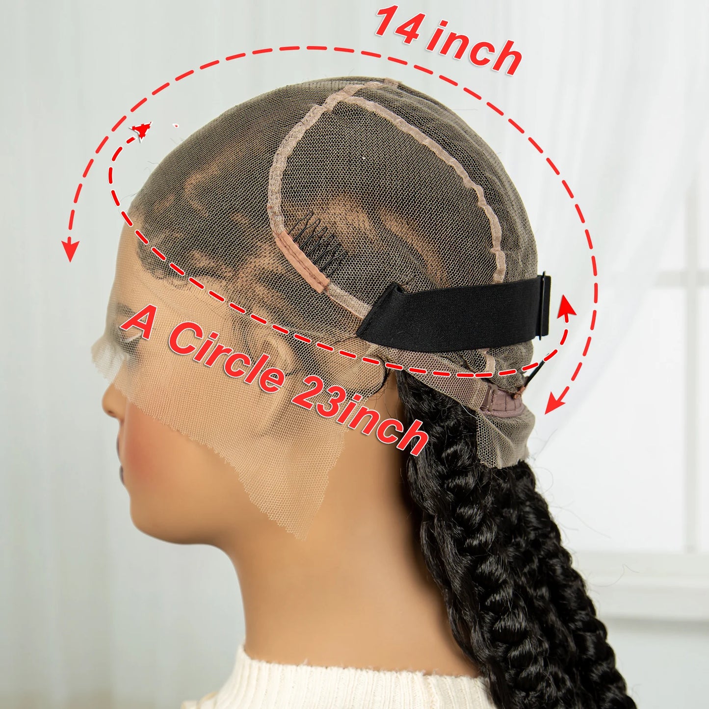 34" Cornrow & Twist Braids Wig with Curly Ends | Full Lace Frontal Luxegan