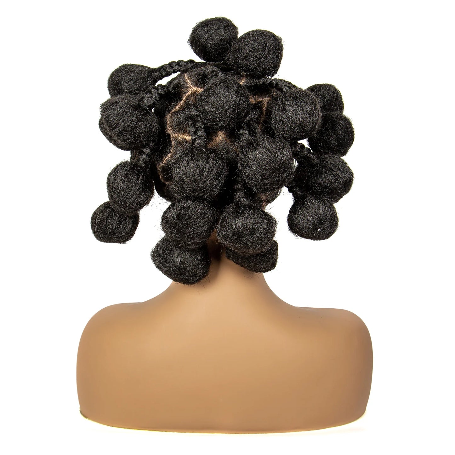 Handmade Bantu Knotless Braids Full Lace Wig | Short Synthetic Braided Wig with Baby Hair for Black Women Luxegan