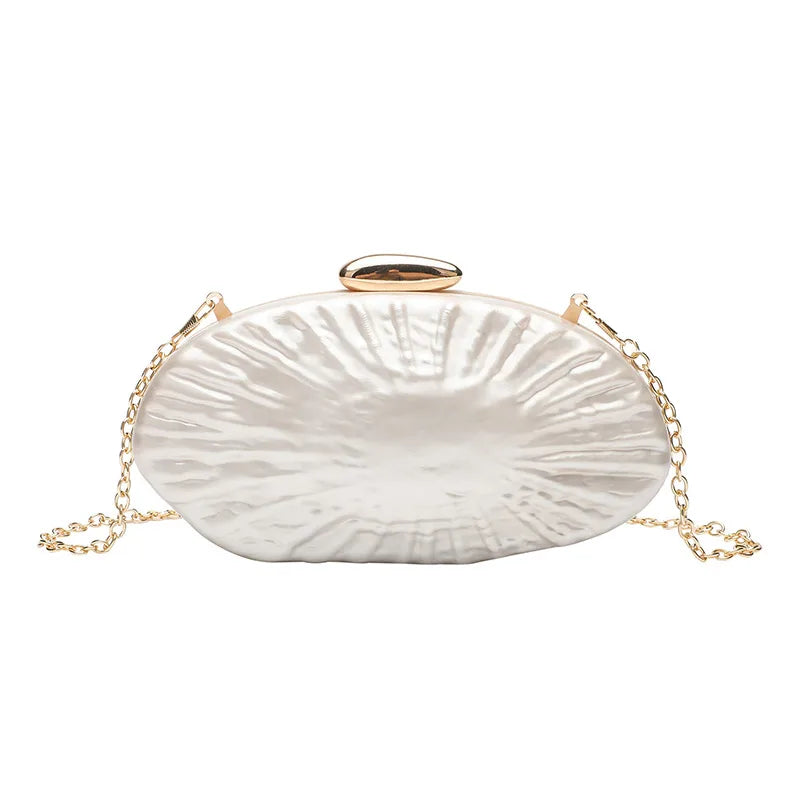 TPU Solid Knucklebox Clutch | Hard French Irregular Pattern Pearlescent Evening Bag