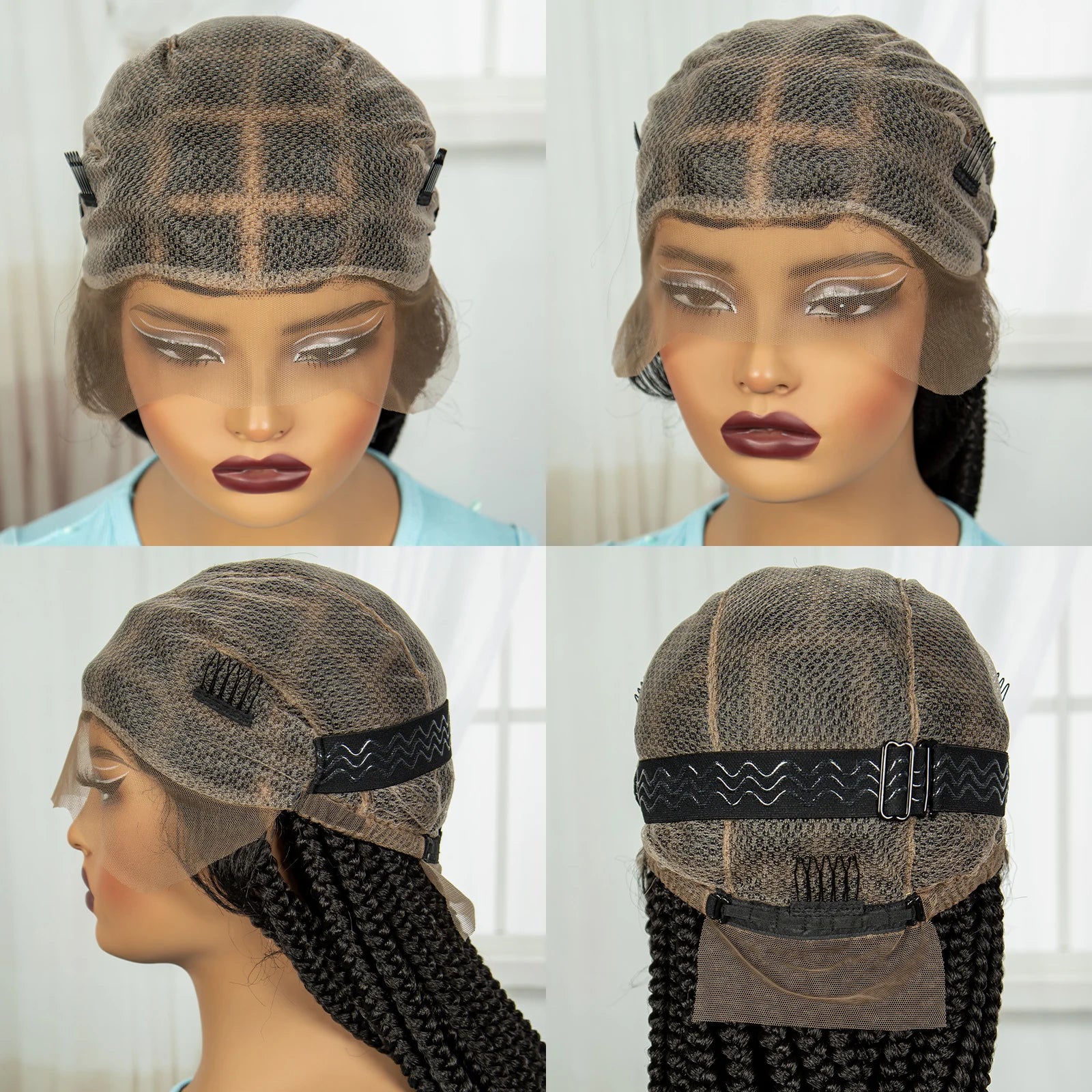 36" Knotless Box Braids Wig | Full Lace | Baby Hair | Natural Look Luxegan