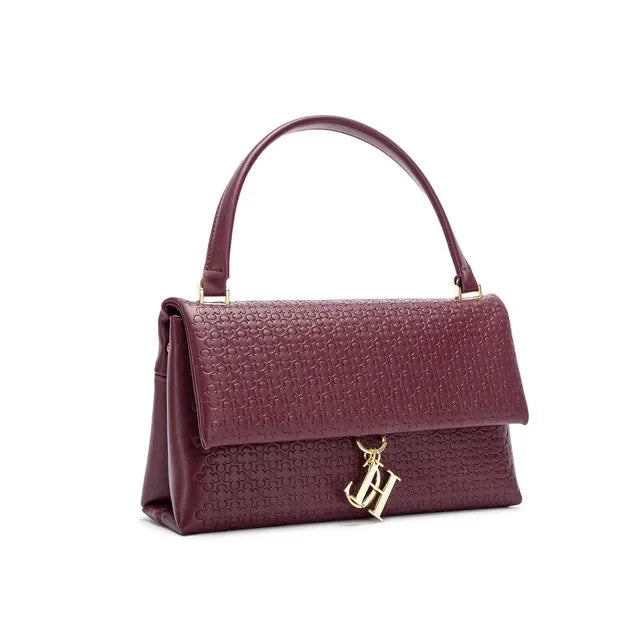 Unique Flower Embossed Box Bag | Soft Metal Accessory Shoulder Purse Luxegan