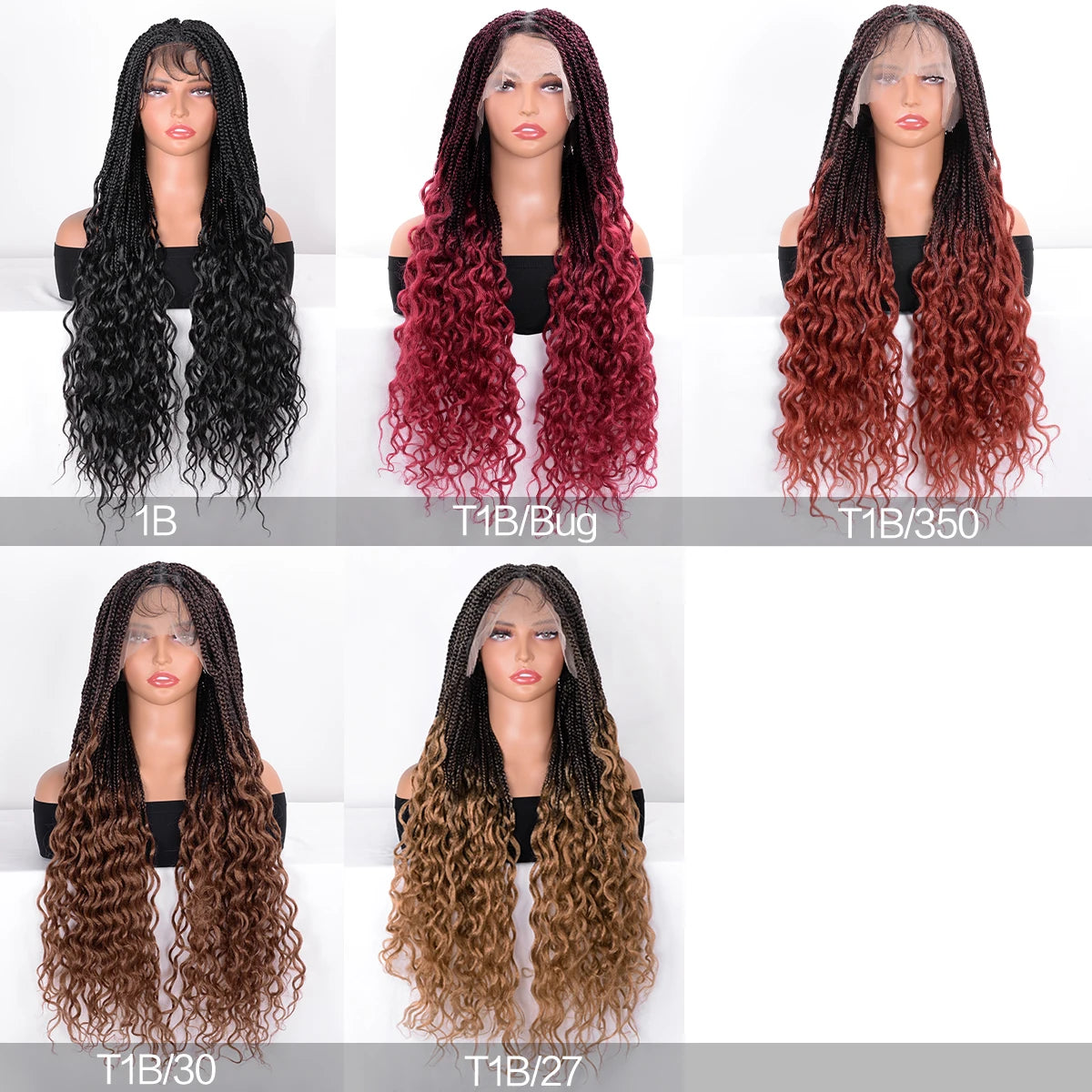 Bohemian Box Braids Full Lace Wig | Knotless | Twist Braids | Synthetic Lace Front