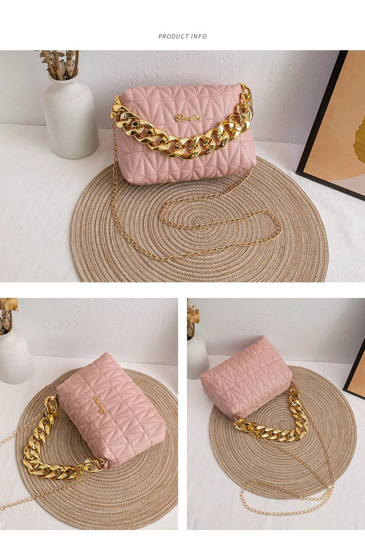 Ladies' One-Shoulder Messenger Bag | Rhombus Bag & Small Square Handbag Luxegan