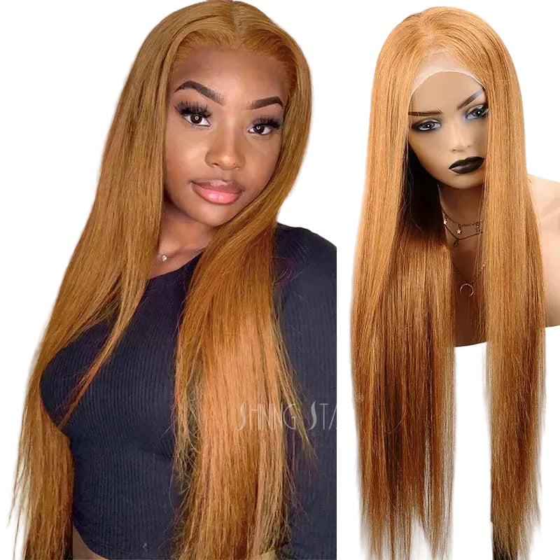 Silver Gray Ombre Brown Wig | Sophisticated 13x6 HD Transparent Lace Frontal | Elegant Ash Gray Brazilian Human Hair | "Dignified" 26+ Inch Pre-Plucked Remy Hair for Radiant Versatile Styling Luxegan