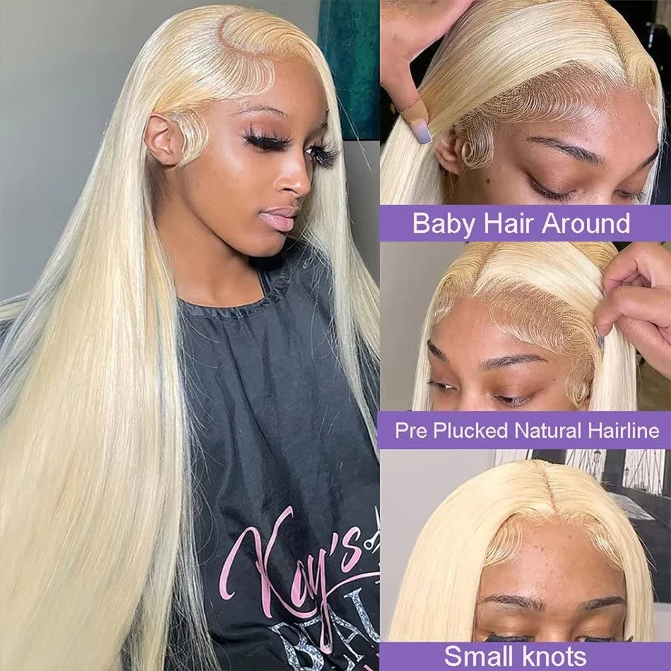 613 Blonde HD Lace Frontal Wig 13x4/13x6 Straight Human Hair Wigs Brazilian Remy