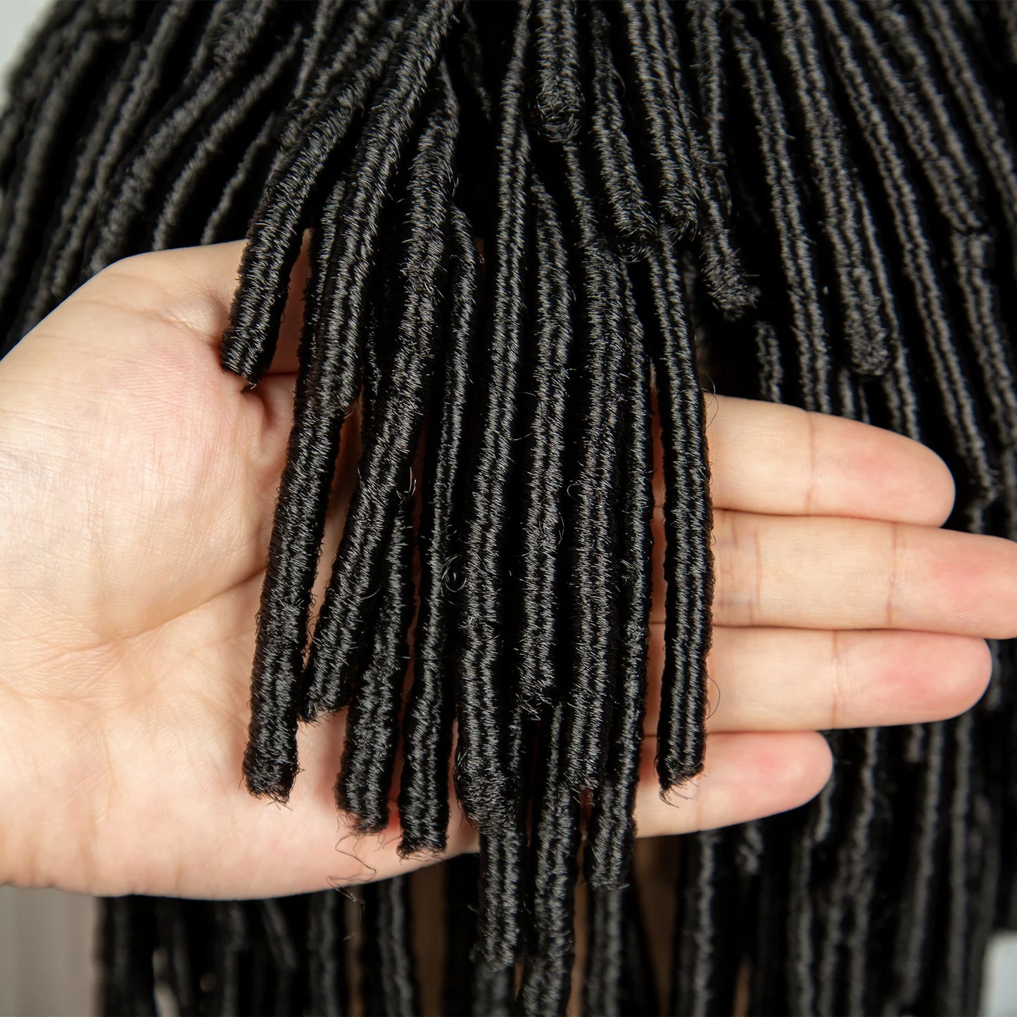 Short Square Knotless Dreadlock Braids Wig | Full Lace | Natural Locs | Black Women Luxegan