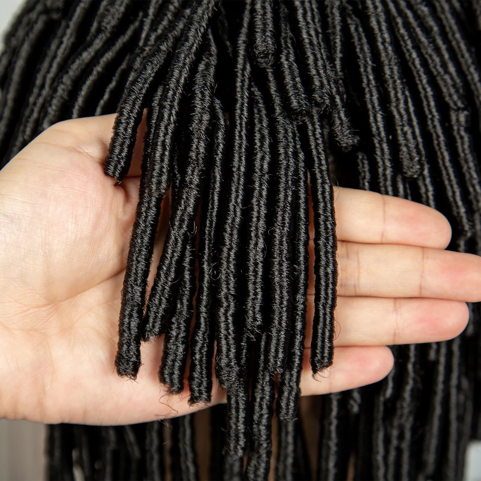 Short Square Knotless Dreadlock Braids Wig | Full Lace | Natural Locs | Black Women Luxegan