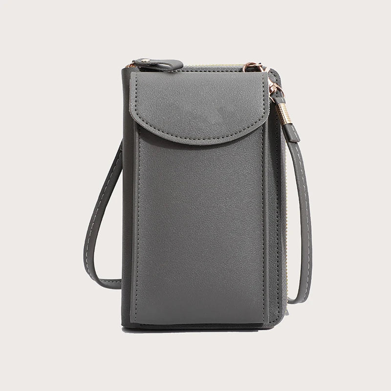 Multifunctional PU Leather Cellphone Crossbody Bag Luxegan