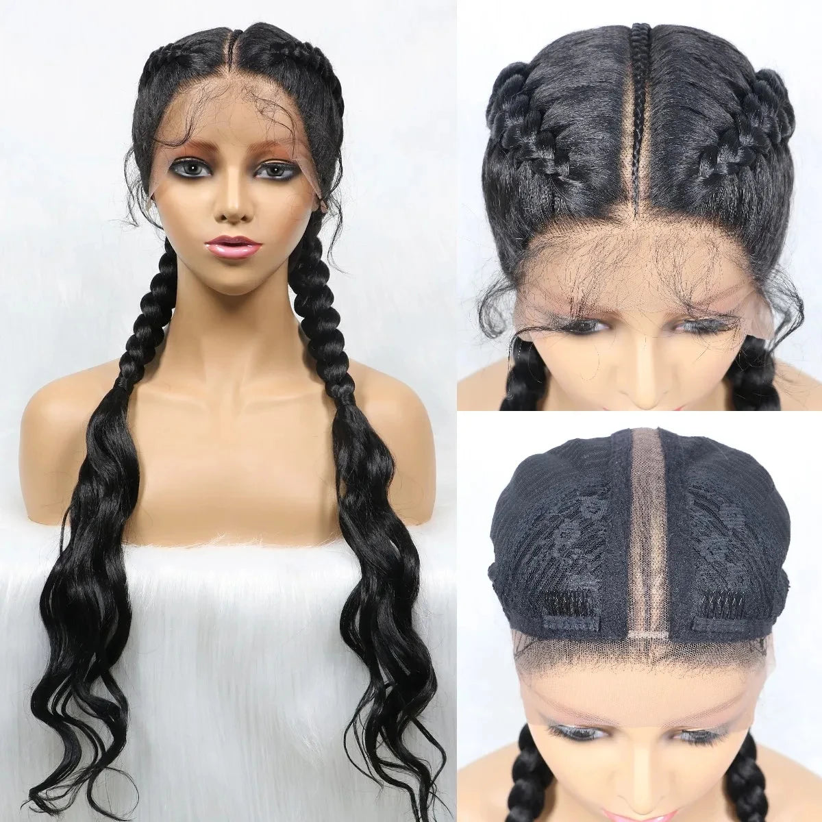 KIMA Double Dutch Braids Wig | Natural Wave Hair & Baby Hair Luxegan