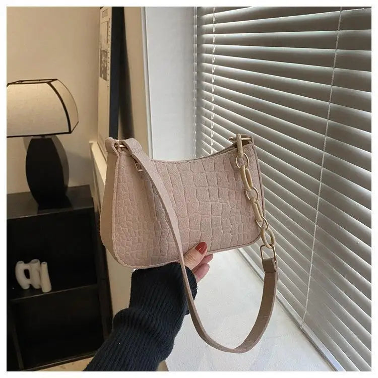 Fashion Felt Shoulder Bag | Minimalist Underarm Handbag Luxegan
