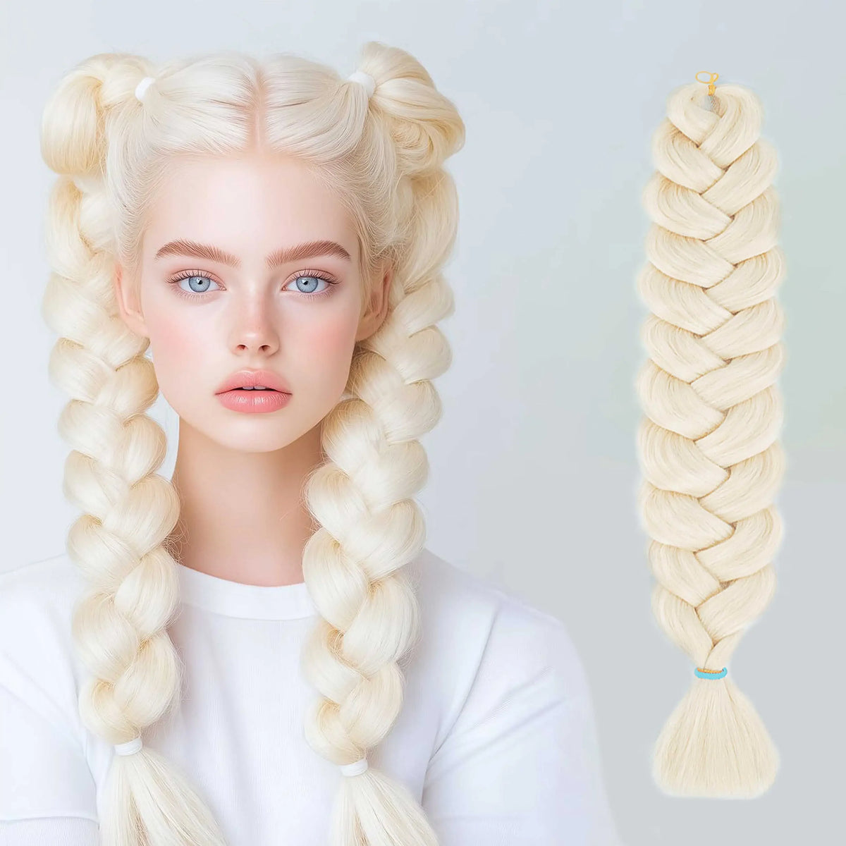 Wigundle Kanekalon Pre-Stretched Crochet Braiding Hair Extensions – Jumbo Braids for Women