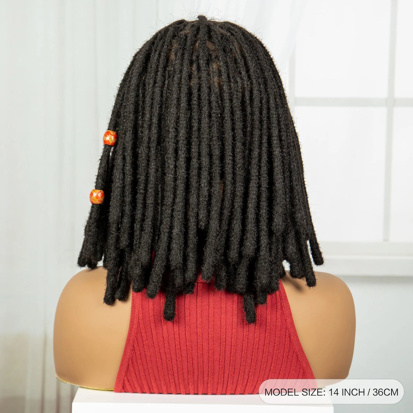 Red Faux Locs & Knotless Braids Wig | Full Lace | Baby Hair | Dreadlock Style Luxegan