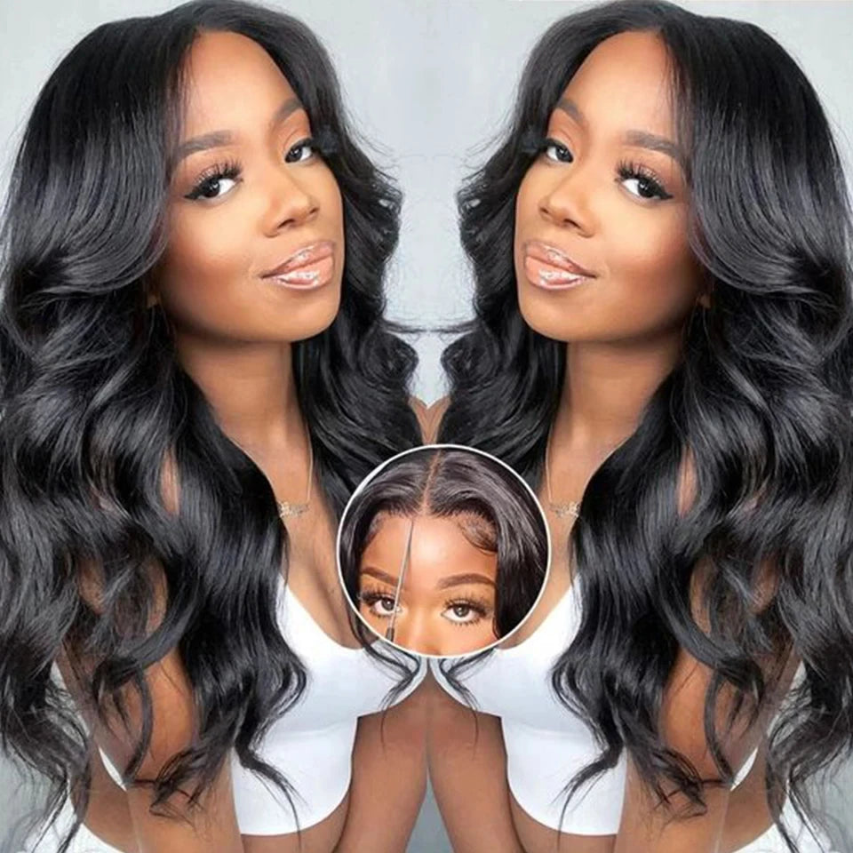 Rebecca Body Wave Transparent T-Part Lace Front Wig | Brazilian Human Hair "Wear To Go" (On Sale) Luxegan
