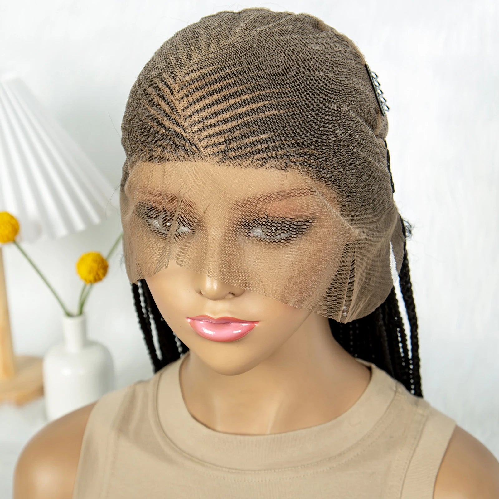 Full Lace Cornrow Box Braids Wig | Crochet Braided Style Luxegan