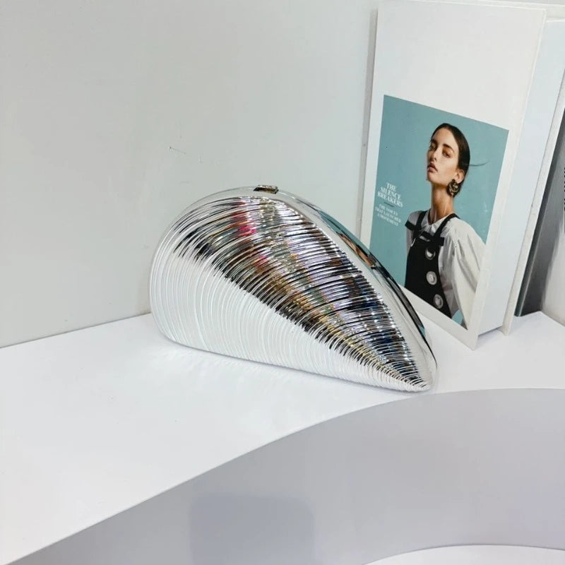 Acrylic Solid Clutch | Hard European/American Heavy-Duty Metal Shell Handbag Luxegan