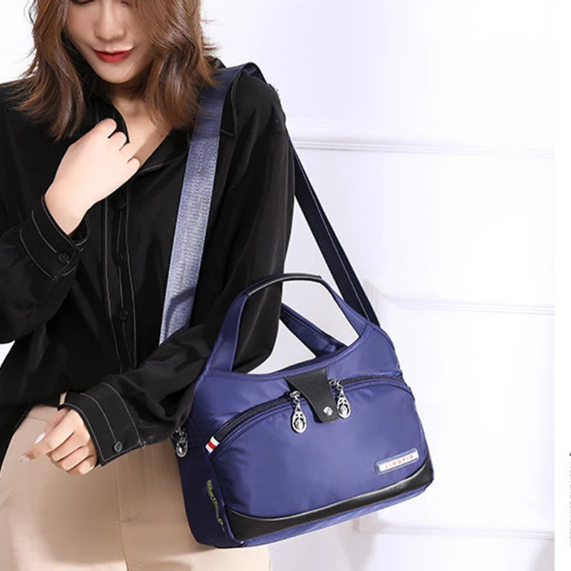 Casual Oxford Shoulder Bag | Female Multi-Function Crossbody Bag & Large Capacity Messenger Handbag Luxegan