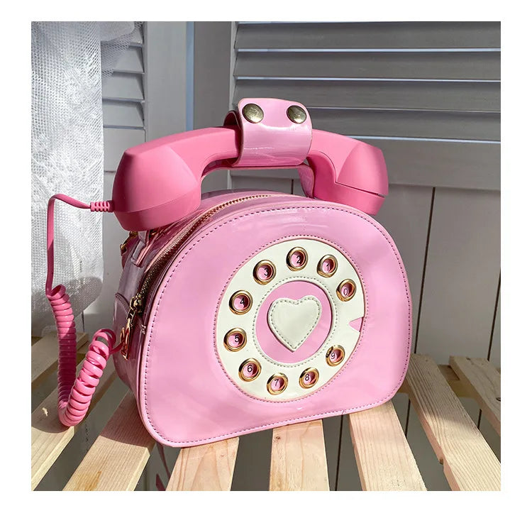 PU Leather Shoulder Bag | Casual Handbag & Stylish Telephone Shaped Crossbody Luxegan