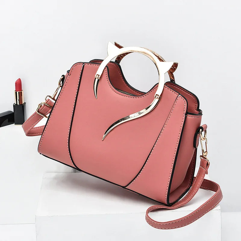 New Arrival Leather Women's Shoulder Bag | Solid Color Crossbody Small Square Bag & Zipper Phone Purse Luxegan