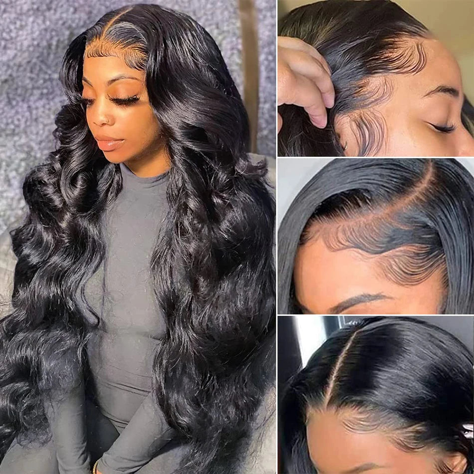 Vietnamese Remy Hair 4x4 Lace Closure Wig | Body Wave | 250% Density | Double Drawn | Glueless | Wear & Go | Natural Black