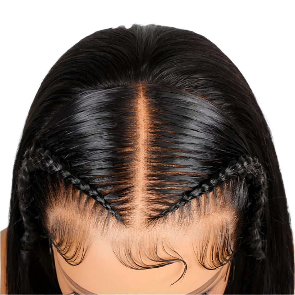 Pre-Styled Braided Bob Wig | 13x4 Lace Front | Remy Hair | Pre-Cut Lace Luxegan