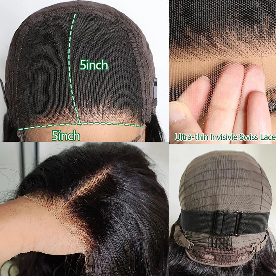 Vietnamese | 100% Human Hair | Bouncy Body Wave | HD Transparent Lace | Glueless | Wear And Go | Pre Plucked | Lace Closure Wigs