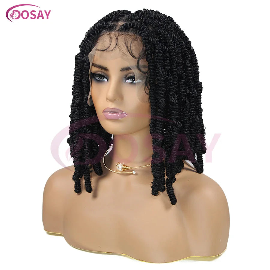36" Fulani Cornrows & Knotless Box Braids Wig | 360 Full Lace | Baby Hair | Black Women Luxegan