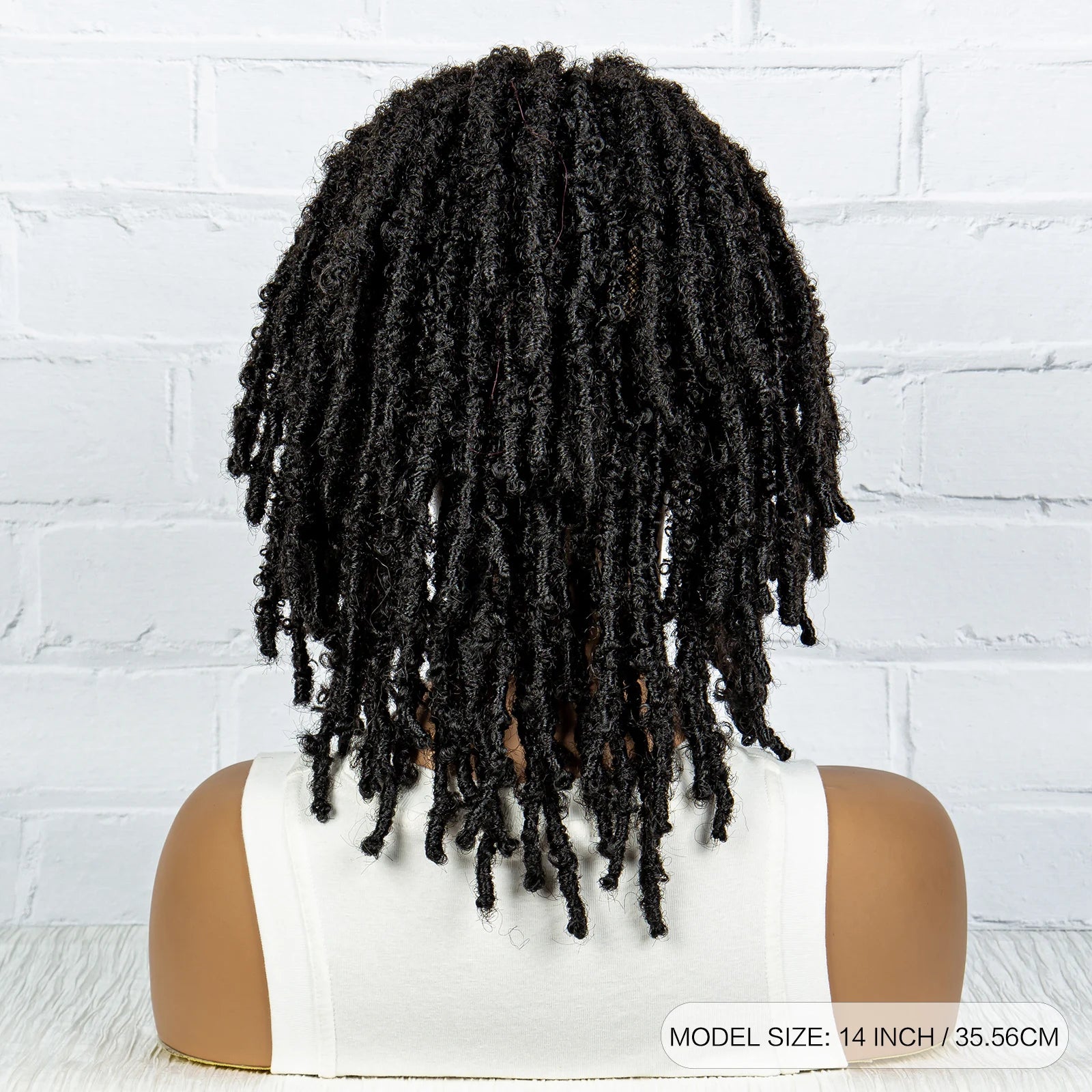 Burgundy Short Faux Locs Wig | Knotless Braids | Synthetic Lace Front | With Baby Hair | For Women