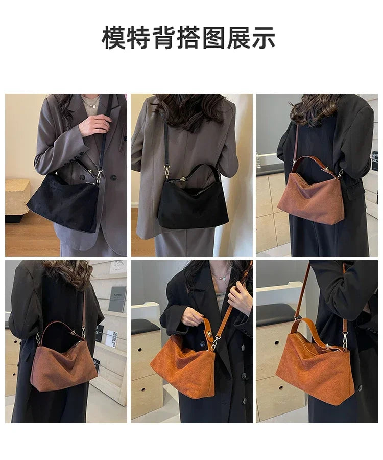Women’s High-Capacity PU Shoulder Bag | Solid Sewing Thread Quilted Fashion Tote | Simple Luxury Handbag with Sequined Accents and Secure Zipper Luxegan