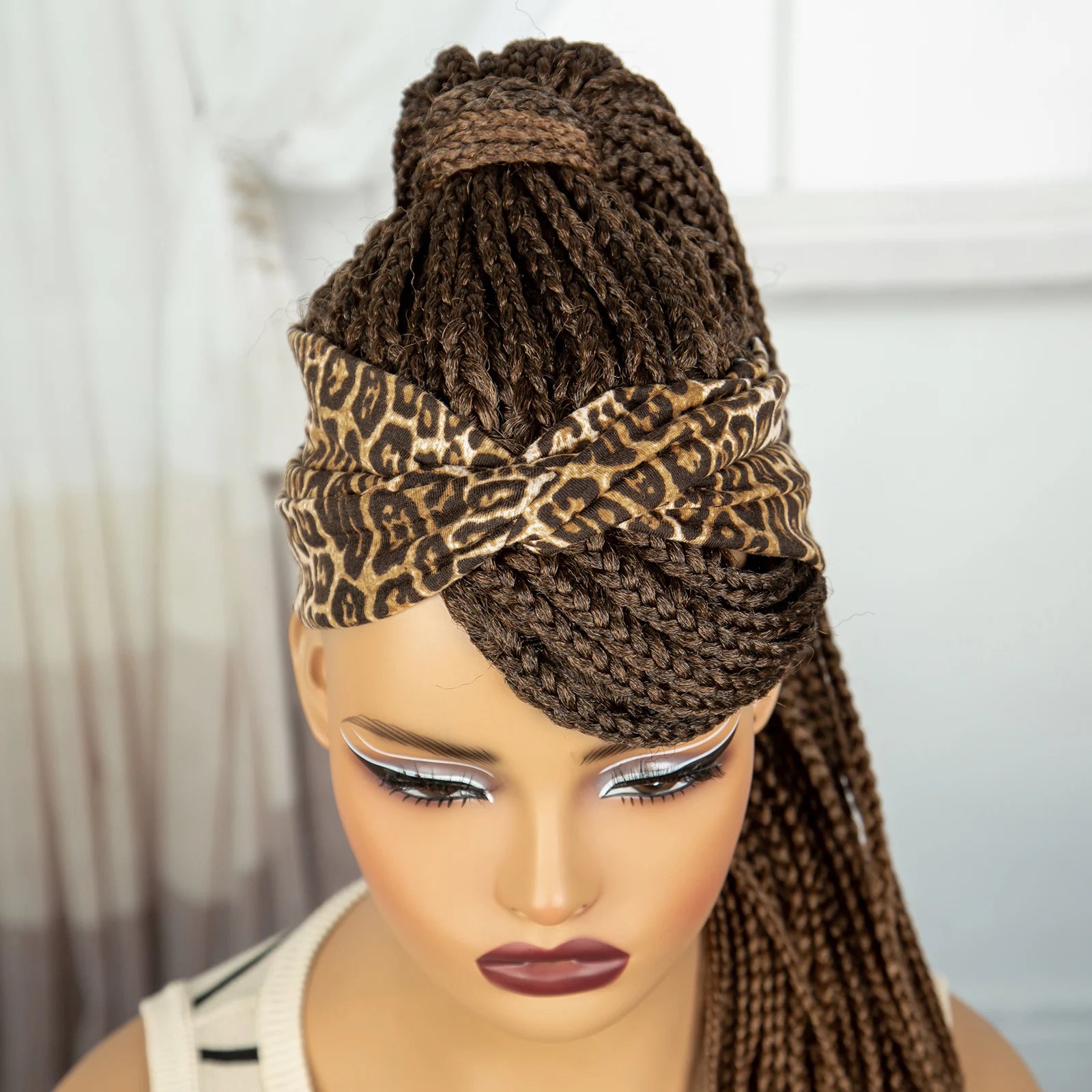 613 Blonde Ponytail Headband Braid Wig with Bangs | Knotless Style Luxegan