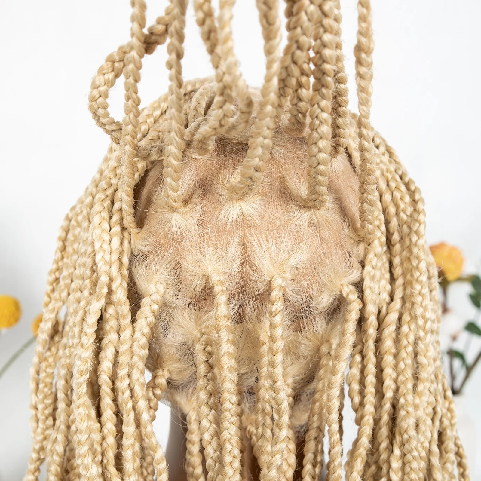 Crochet Box Braids Full Lace Wig with Pre-Plucked Hairline Luxegan