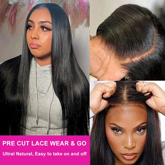 Raw Vietnamese Bone Straight HD Lace Wig | Sophisticated "36 Inch Glueless" Silhouette | Elegant 220% Density Ready-to-Wear Unit | "Dignified" High-Performance 5x5 Transparent Essential for Radiant Versatile Styling Luxegan