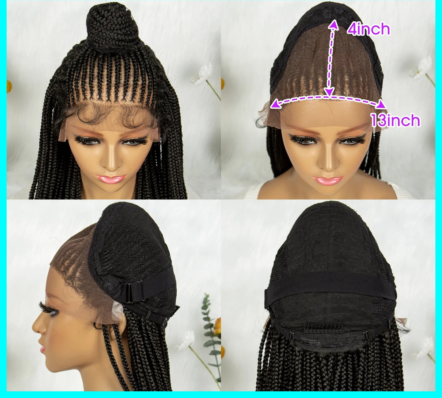 KIMA Updo Braided Wig with Curly Ends & Baby Hair | Lace Front Luxegan