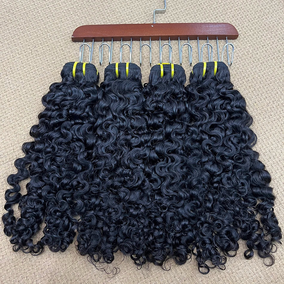 Burmese Curly Human Hair Bundles | 10–30 Inch Weft Extensions Luxegan