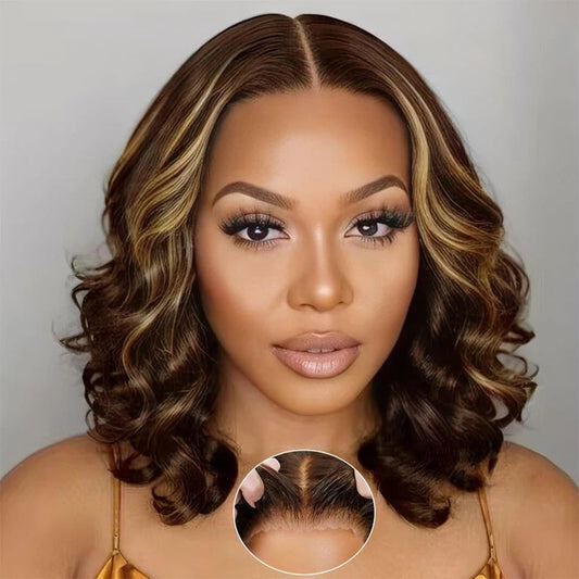 100% Human Hair | Highlight | Vietnamese | Bob | Bouncy | Loose | Curly | HD Lace Closure | Glueless Wigs | Human Hair | Ready To Wear Luxegan