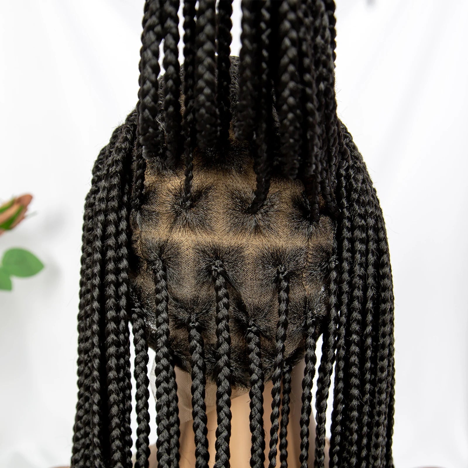 34" Full Lace Braided Wig | Knotless Box Braids | Baby Hair | Kanekalon Synthetic Hair | Black Women