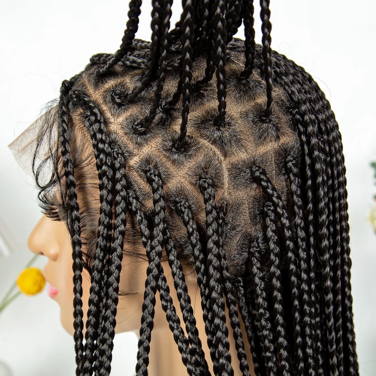 KIMA 26" Stitch Box Braids Wig | Full Lace Goddess Braiding Luxegan