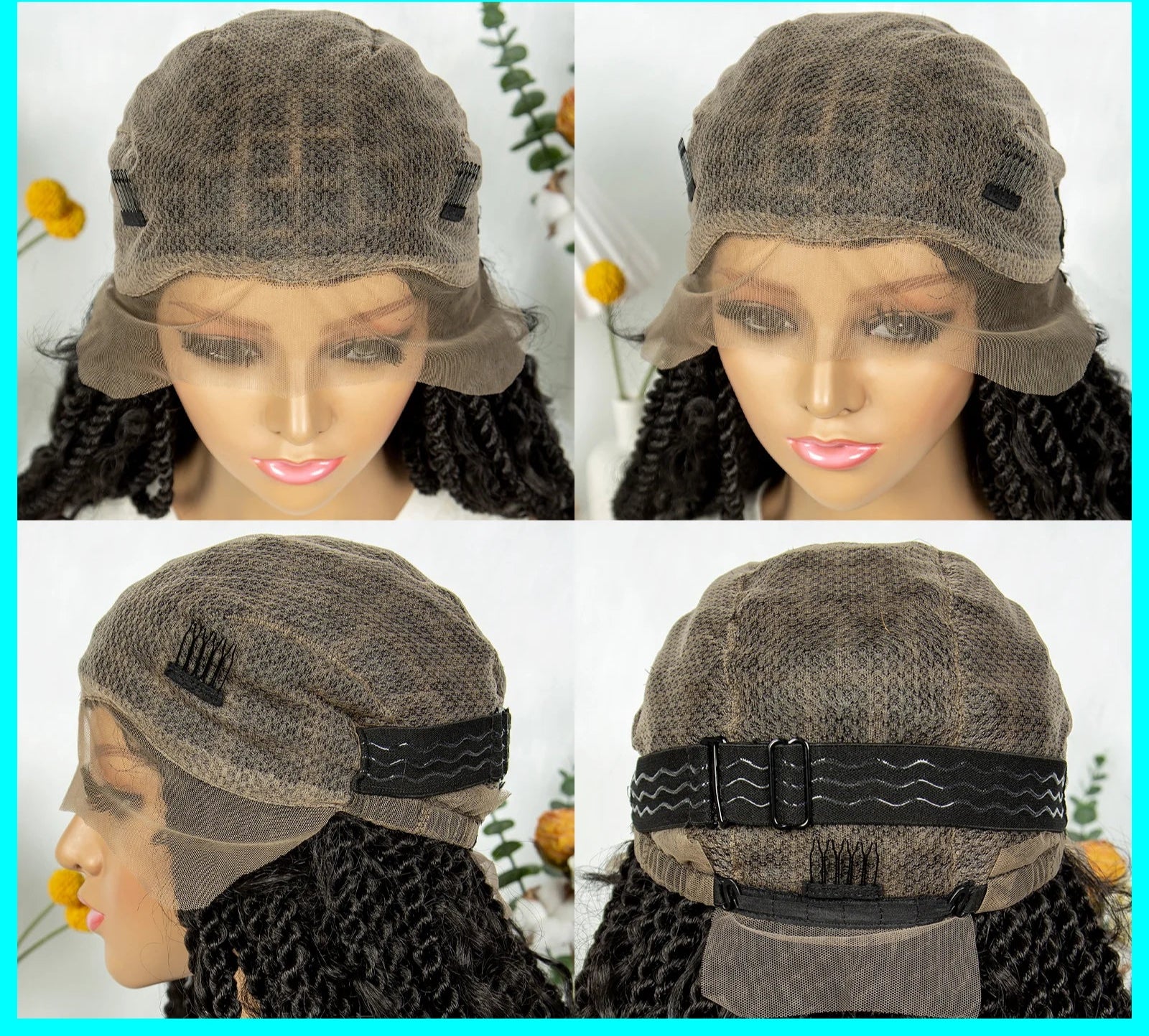 KIMA Twisted Boho Braided Wig | Full Lace Knotless Box Braids with Curly Accents Luxegan
