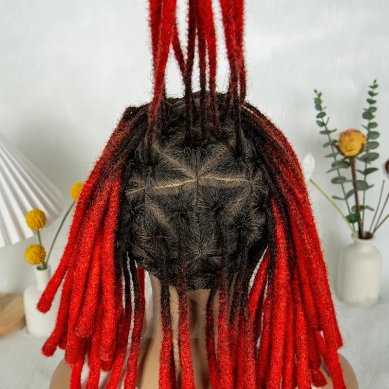 Short Locs Cornrow Braids Wig | Full Lace | Baby Hair | African Inspired Luxegan