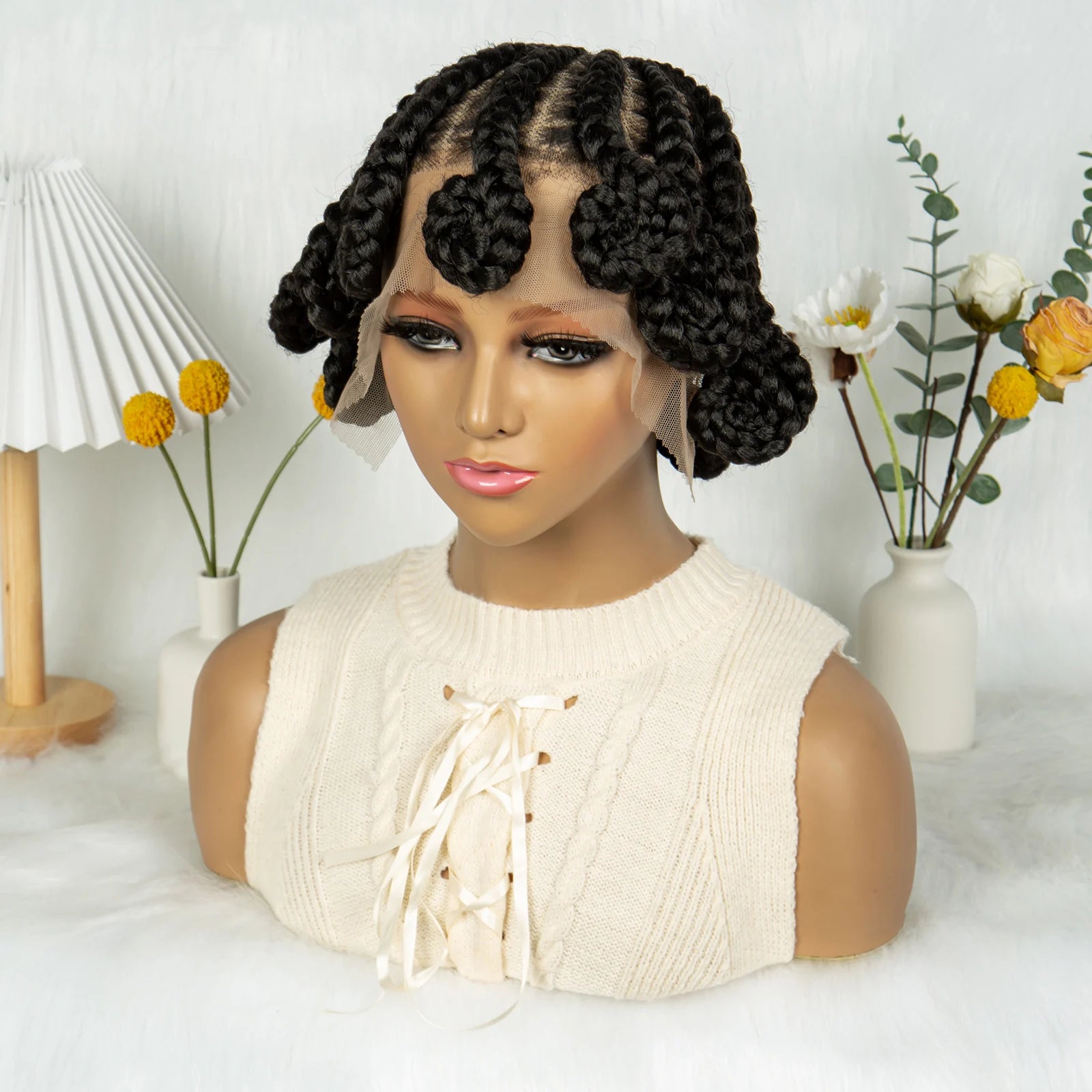 KIMA Dutch Cornrow Braided Full Lace Wig | Easy Install Dreadlocks Braid Wig Luxegan