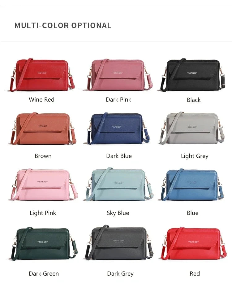 Small Hardshell Crossbody Shoulder Bag | Protective PC Cellphone Bag & Card Holder | Women’s Mini Box Purse Wallet | Durable Lightweight Travel Handbag Luxegan