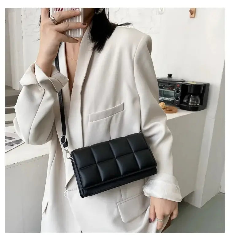 Fashion Brand Designer Women's Shoulder Bag | Small PU Leather Female Crossbody Bag & Trend Classic Handle Handbag Luxegan
