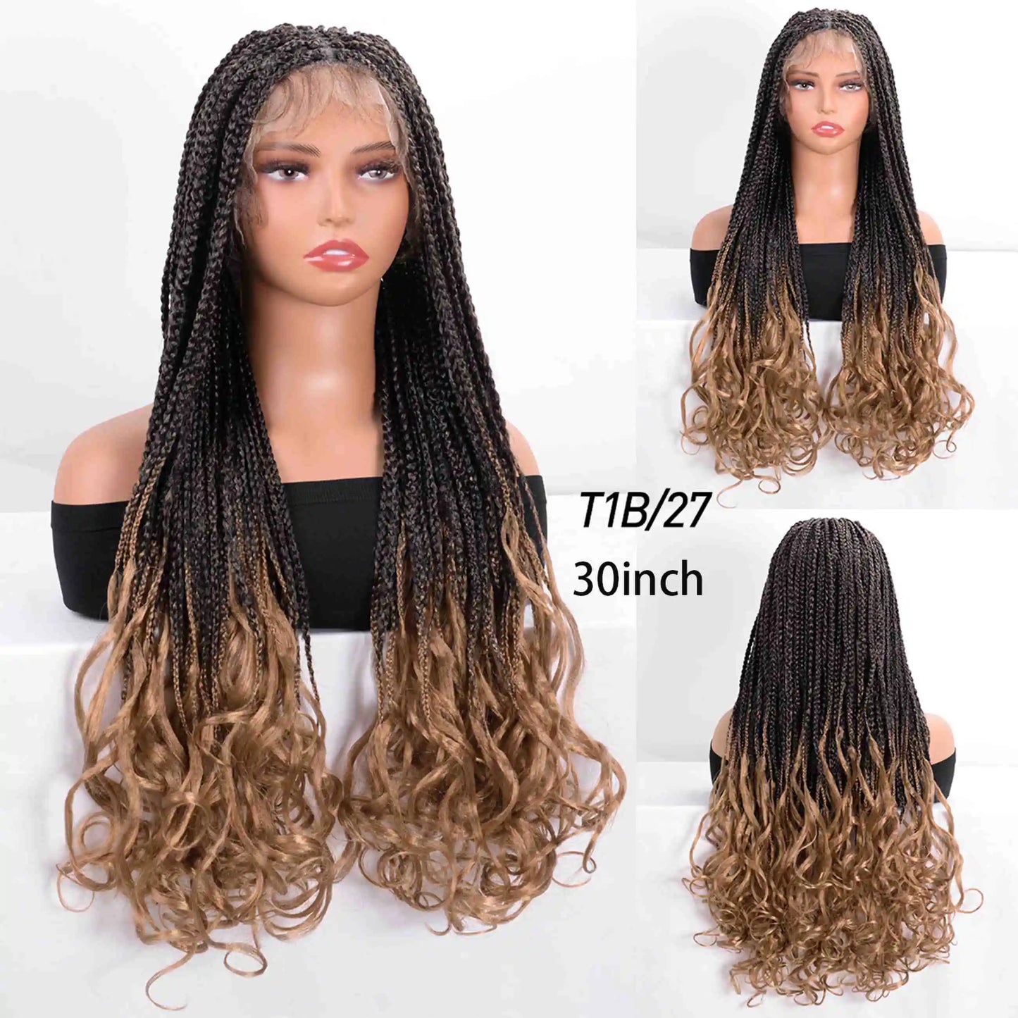 Bohemian Box Braids Full Lace Wig | Knotless | Twist Braids | Synthetic Lace Front